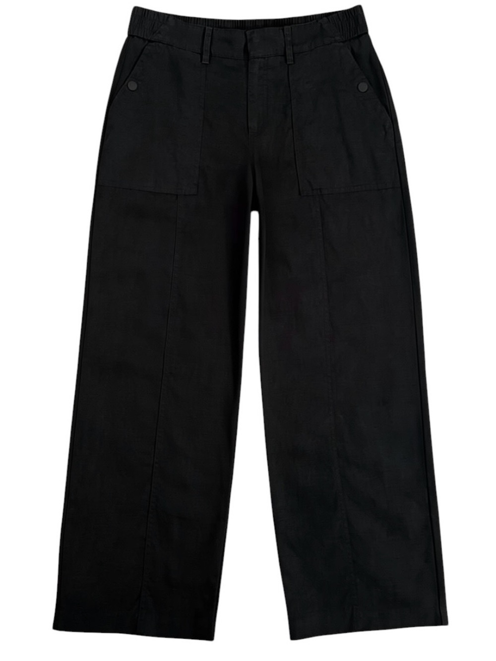 Athleta Cabo Retreat Linen Pant Black Wide Leg Plus Size 22 NWT